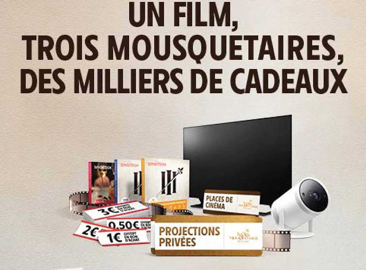 un film, trois mousquetaires, des milliers de cadeaux