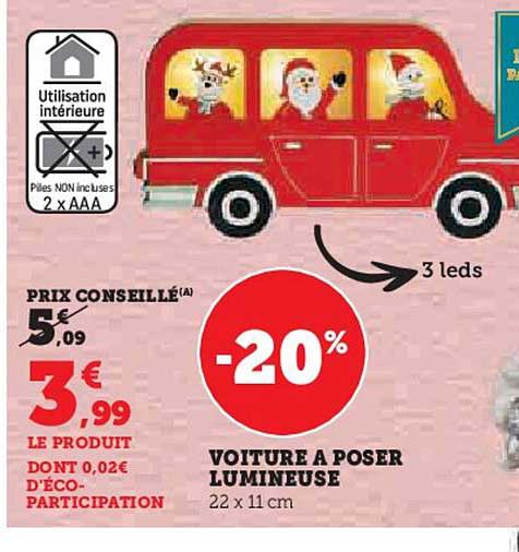 Voiture à Poser Lumineuse