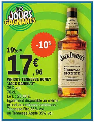 whisky tennesse honey "jack daniel's"