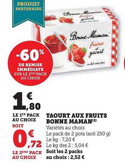 yaourt aux fruits bonne maman