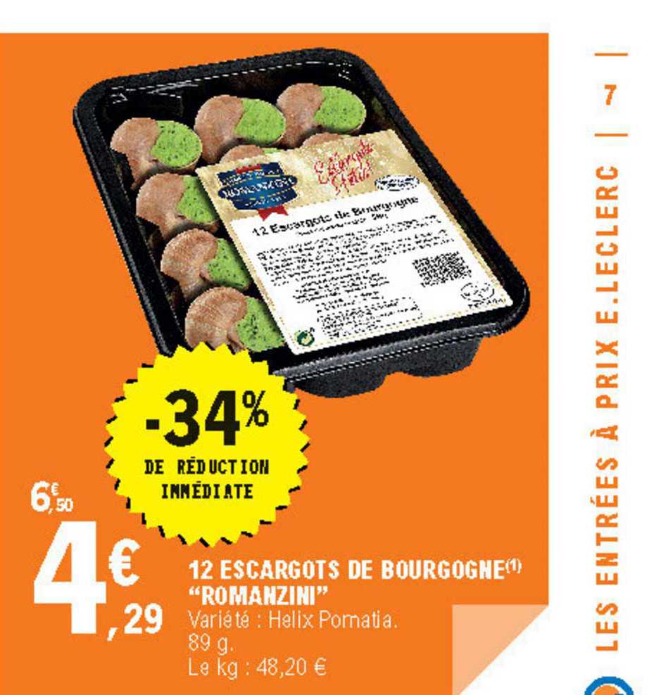 12 escargots de bourgogne "romanzini"