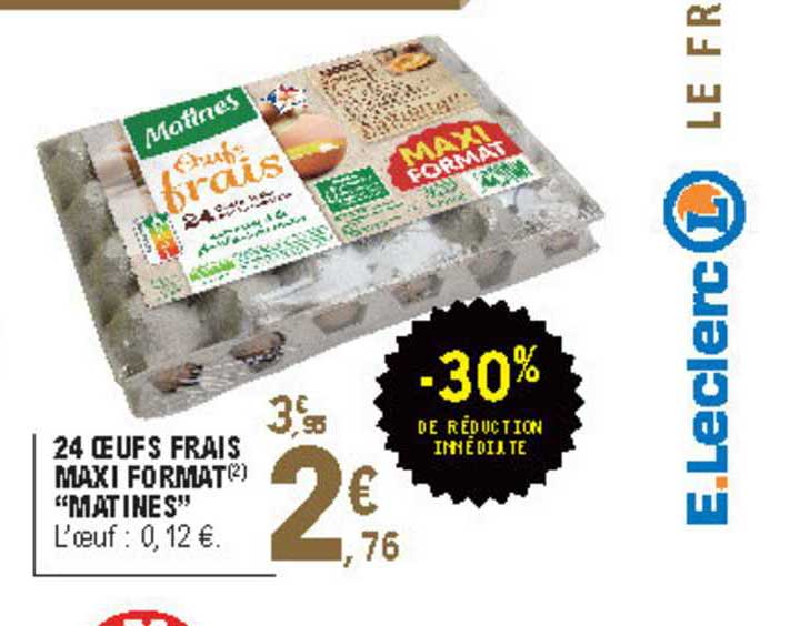 24 œufs frais maxi format "matines"