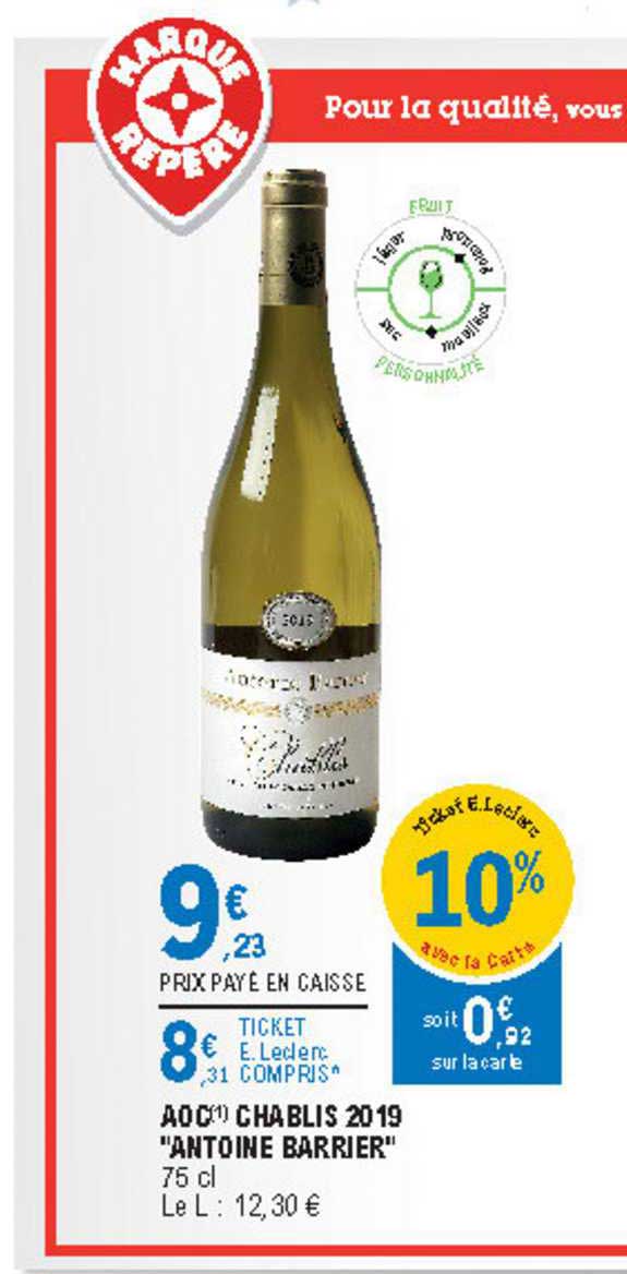 aoc chablis 2019 "antoine barrier"