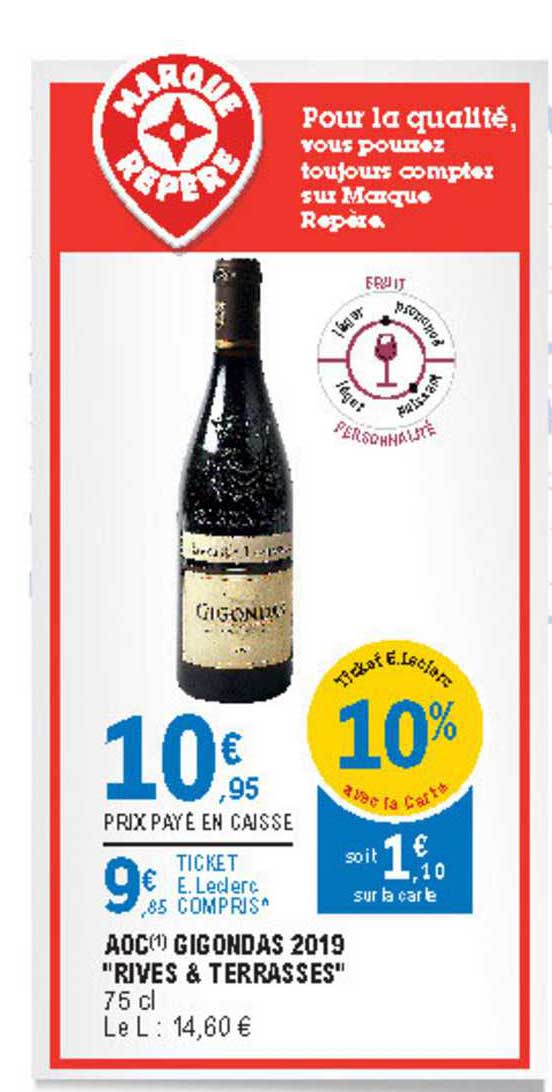 aoc gigondas 2019 "rives & terrasses"