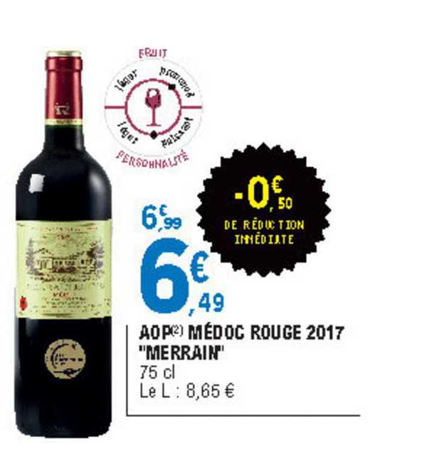 Aop Médoc Rouge 2017 "merrain"