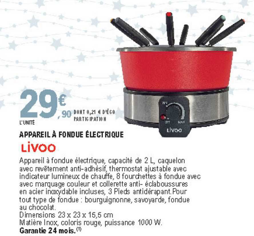 Appareil à Fondue électrique Livoo