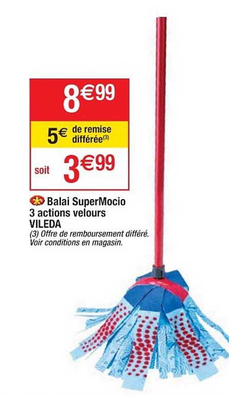 Balai Supermocio 3 Actions Velours Vileda