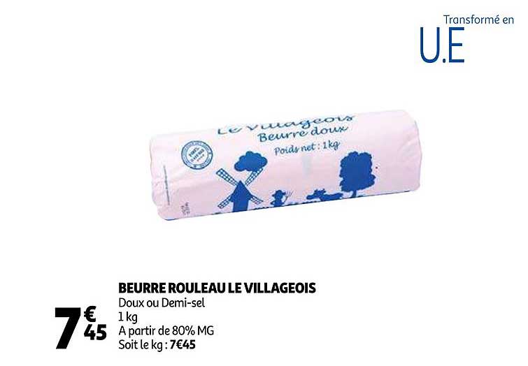 beurre rouleau de villageois
