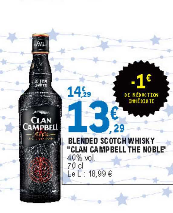 blended scotch whisky "clan campbell the noble"