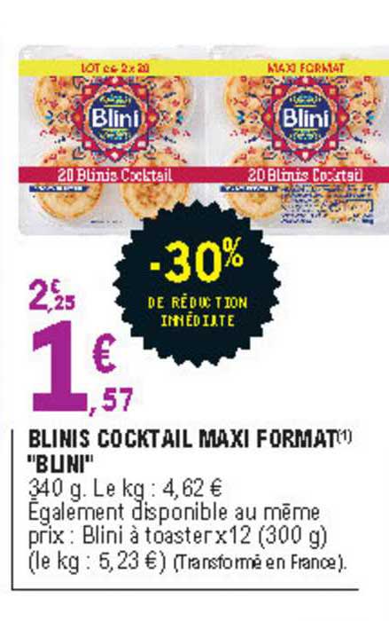 blinis cocktail maxi format "blini"