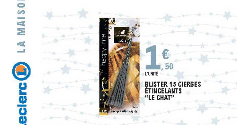 blister 15 cierges étincelants "le chat"