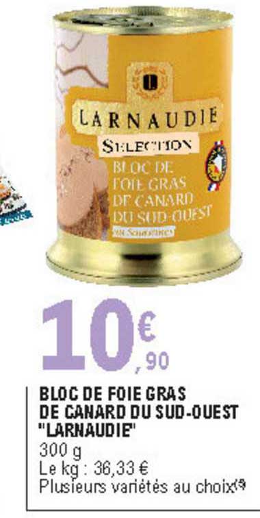 bloc de foie gras de canard du sud-ouest "larnaudie"