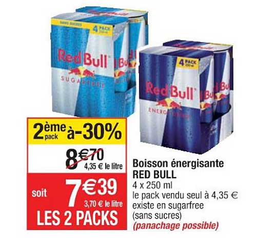 boisson énergisante red bull