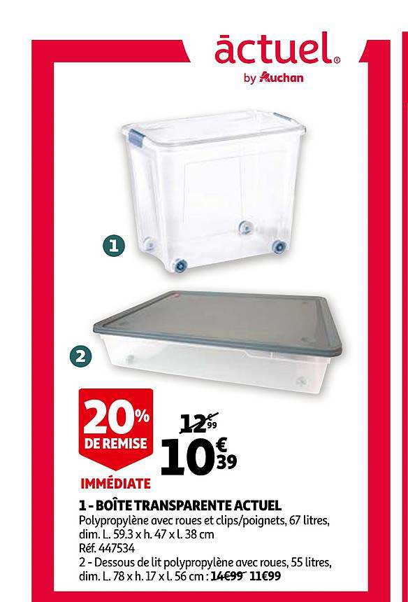 Boîte Transparence Actuel 20% De Remise Immédiate