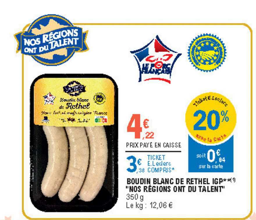 boudin blanc de rethel igp "nos régions ont du talent"