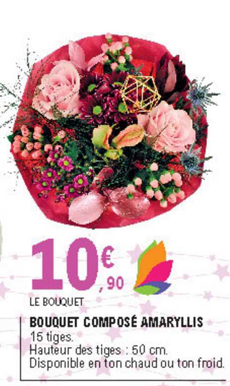 bouquet composé amaryllis