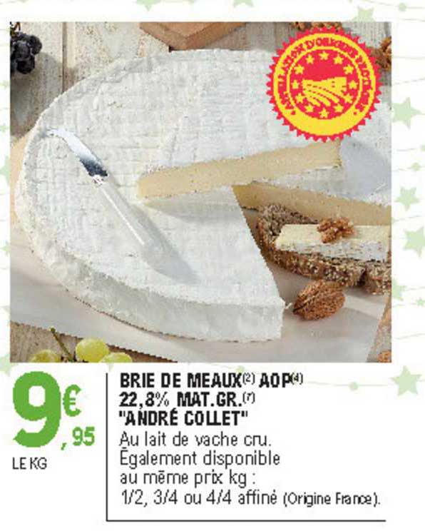 brie de meaux aop 22,8% mat.gr. "andré collet"