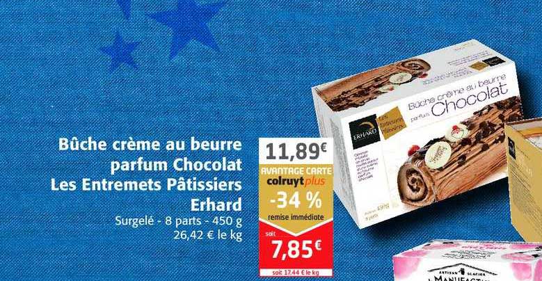 bûche crème au beurre parfum chocolat les entremets pâtissiers erhard