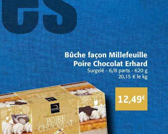 bûche façon millefeuille poire chocolat erhard