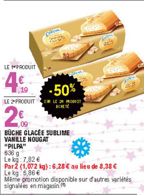 Bûche Glacée Sublime Vanille Nougat "pilpa"