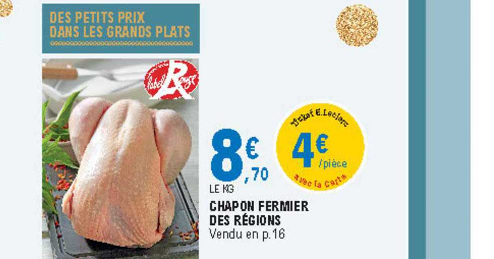 chapon fermier des régions label rouge
