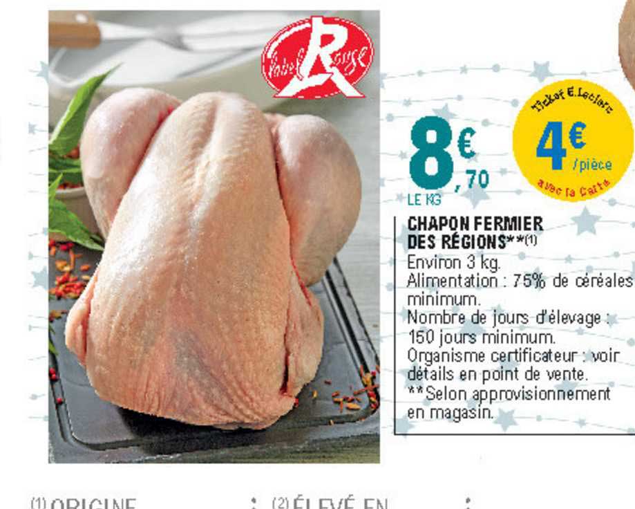 chapon fermier des régions