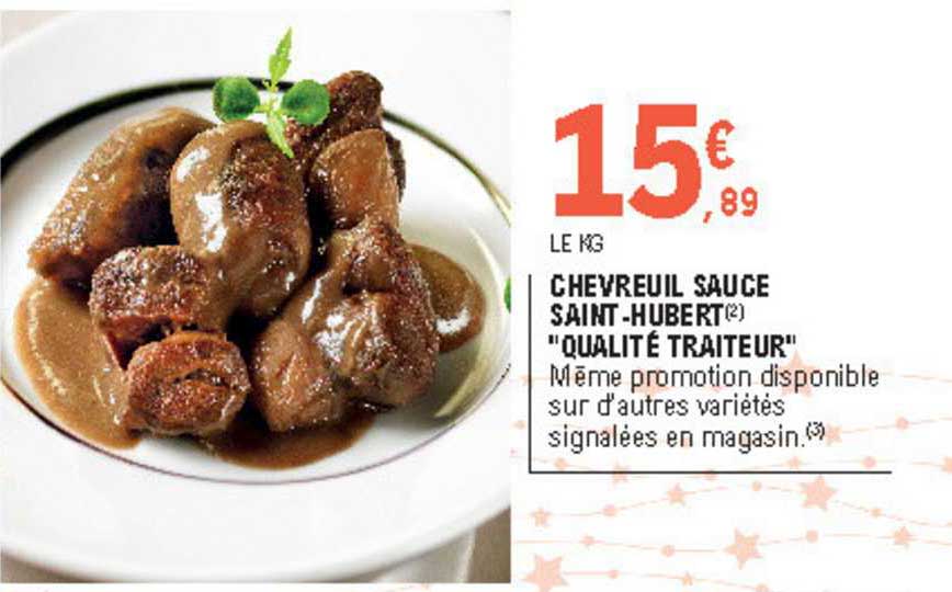 chevreuil sauce saint hubert qualité traiteur