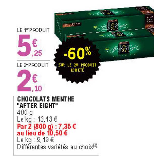 chocolats menthe "after eight"