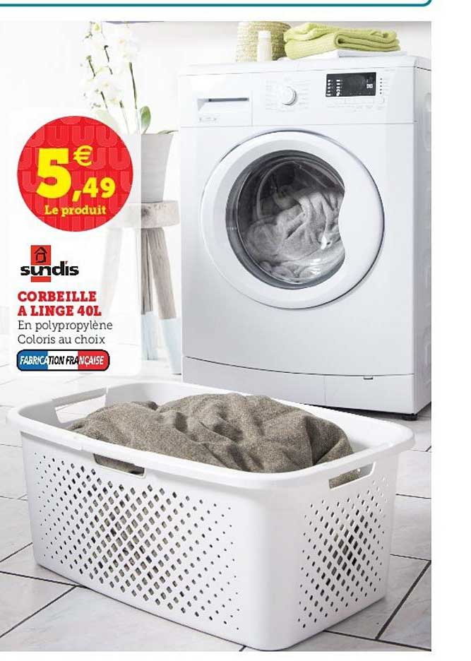 Corbeille à Linge 40l Sundis