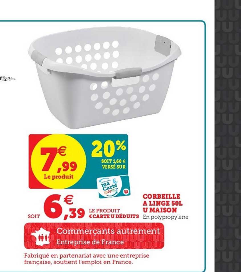 Corbeille à Linge 50l U Maison
