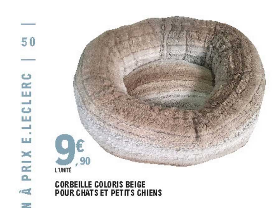 corbeille coloris beige pour chats et petits chiens