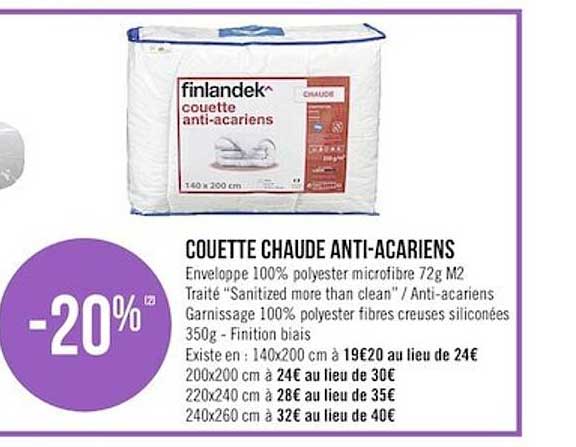 couette chaude anti acariens