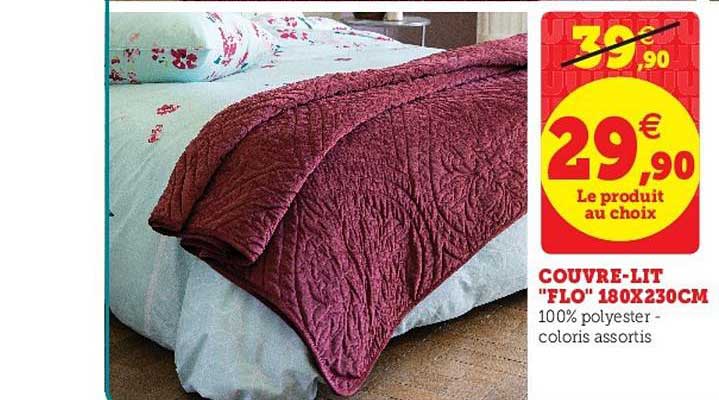 couvre lit flo 180x230cm