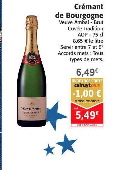 crémant de bourgogne veuve ambal - bru- cuvée tradition