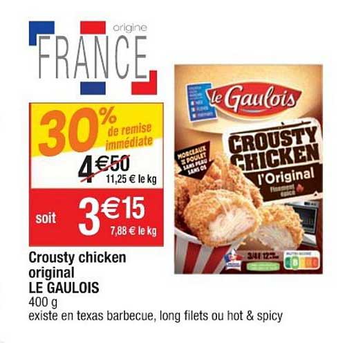 crousty chicken original le gaulois