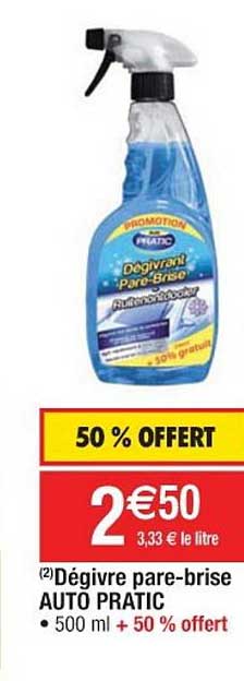 dégivre pare-brise auto pratic