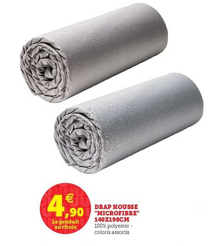 drap housse microfibre 140x190cm
