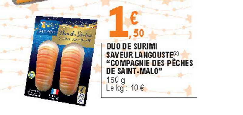 duo de surimi saveur langouste " compagnie des pêches de saint-malo"
