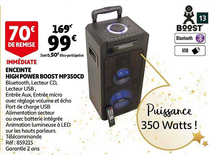 enceinte high power boost mp350cd