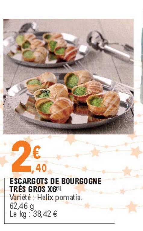 escargots de bourgogne très gros x6