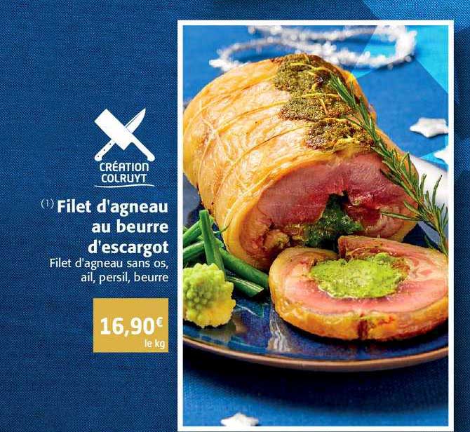 filet d'agneau au beurre d'escargot