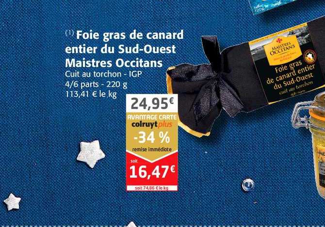 Foie Gras De Canard Entier Du Sud Ouest Maistres Occitans