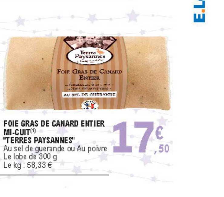 foie gras de canard entier mi-cuit "terres paysannes"