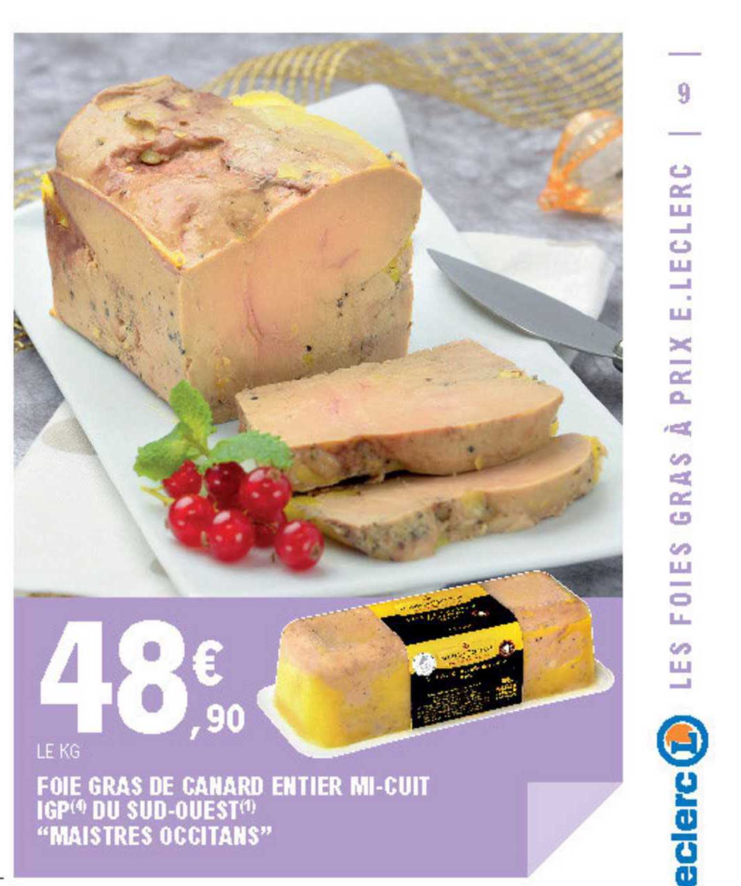 foie gras de canard entier mi-cuit igp du sud-ouest "maistres occitans"