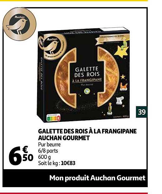 galette des rois à la frangipane auchan gourmet