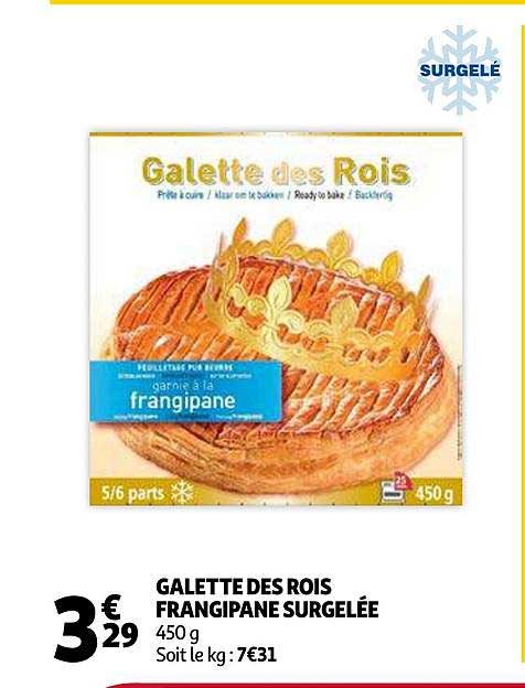 galette des rois frangipane surgelée