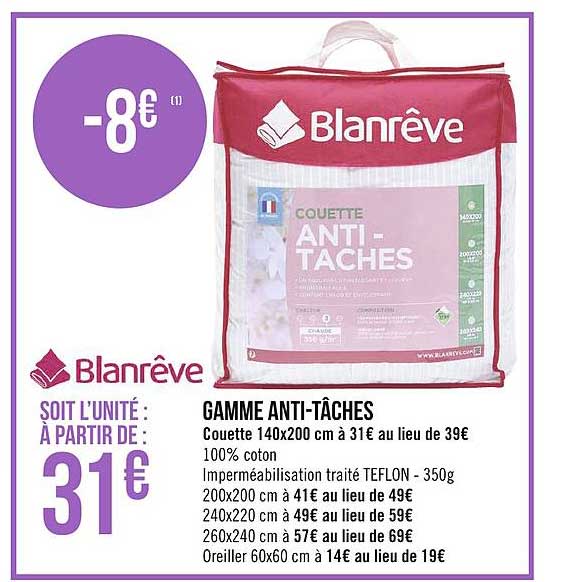 gamme anti tâches blanrêve