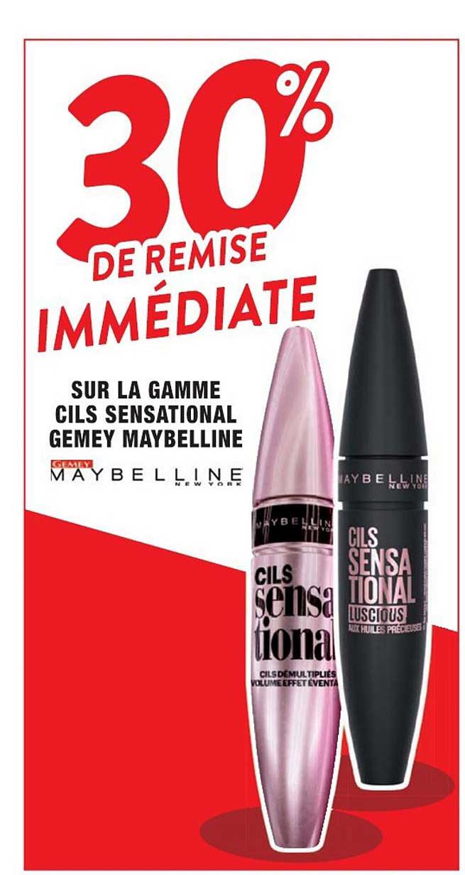 gamme cils sensational gemey maybelline