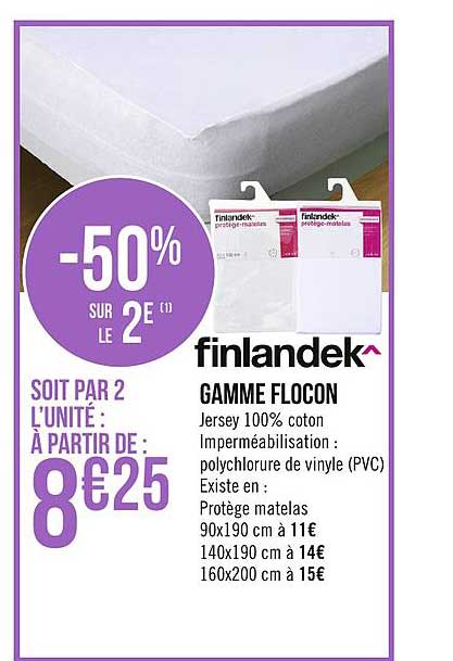 gamme flocon finlandek -50% sur le 2e