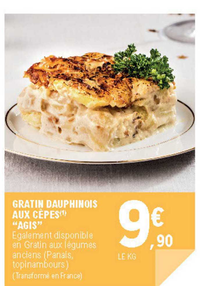 gratin dauphinois aux cèpes agis